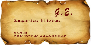 Gasparics Elizeus névjegykártya